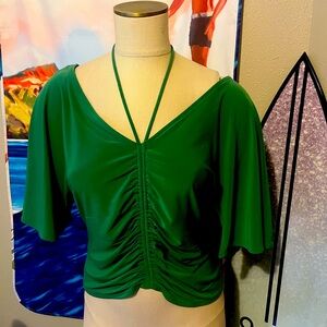 White House black market jewel green top